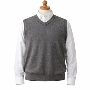 Cypress Links Sweater Vest Men's XLT Black Tan Grandpa Core V-Neck Cotton